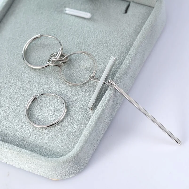 KPOP Stray Kids Huang Hyun Chen Bangtan Boys V Kim Tae Hyung Long Earrings Cross Ear Ring Earclip New Korea Group Thank You Card