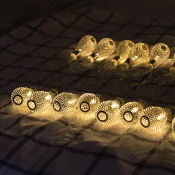 

LEDs String lights Battery Operated Christmas Fairy Light Hollow Water Drop Lantern Lamp For Xmas Wedding Festival Decoration