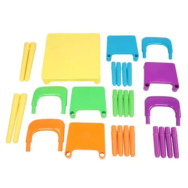 Plastic Table and Chair Set For Kids/Children Furniture Sets Dinner Kids Chair and Study Table Sets, 1x Table + 4x Chairs Plastic Table and Chair Set For Kids/Children Furniture Sets Dinner Kids Chair and Study Table Sets, 1x Table + 4x Chairs