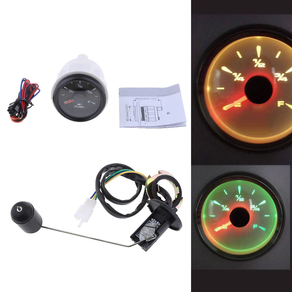 燃料センサー付きデジタル水準器 ボート 船舶 車用の電気燃料メーター 52mm Marine Audio Aliexpress