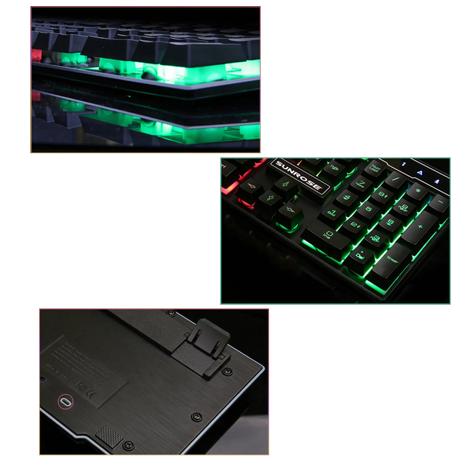 Vococal 104 клавиши клавиатура USB Проводная Радужная подсветка игровая стандартная