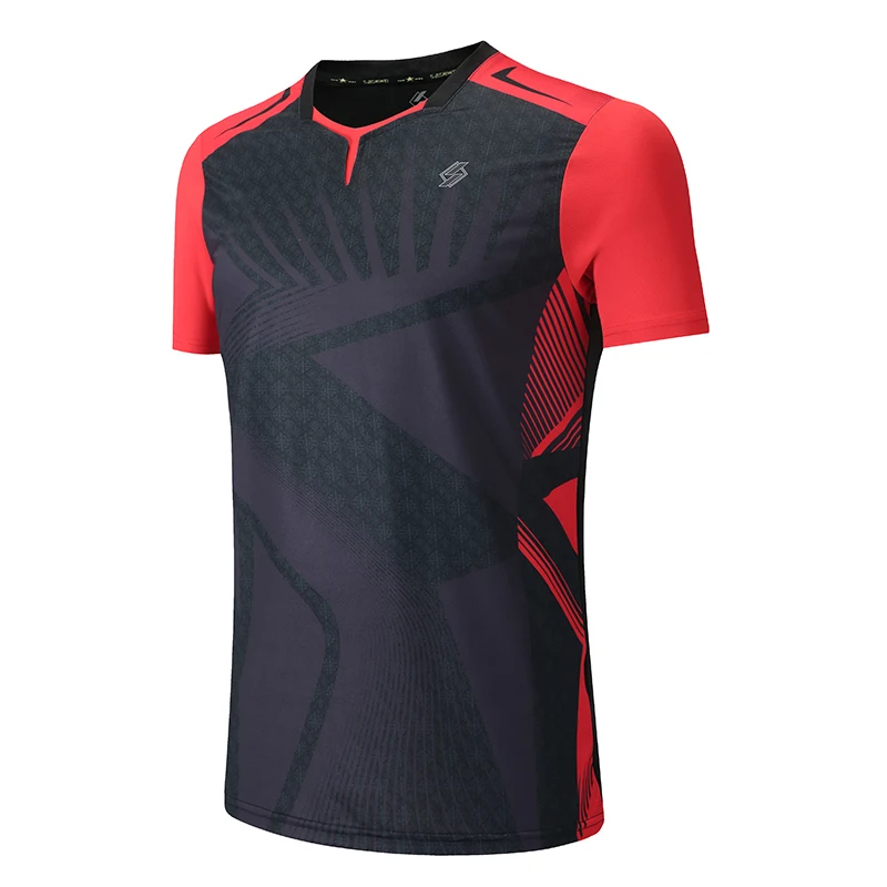Новая рубашка для бадминтона, Спортивная теннисная рубашка для женщин/мужчин, спортивные футболки для настольного тенниса, одежда для тенниса, сухая рубашка для упражнений 3899AB
