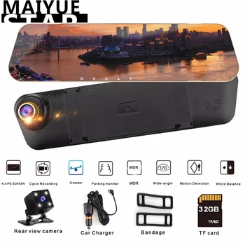 

Maiyue star 4.3 inch IPS full FHD 1080P dvr dual lens video registration machine cam camera Dash Cam loop recording