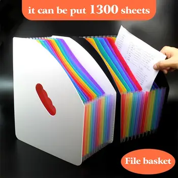 

13 Pockets A4 Document Expanding File Folder Paper Organizer Storage Bag Desk Document Bags Sheet Protectors Case Stationery