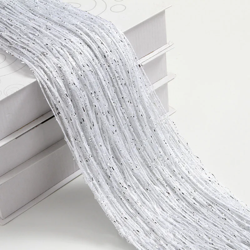 1 piece 100x200cm Glitter String Cheap Door Curtain Beads Room Dividers Beaded Fringe polyester fabric Window Panel 1x2m