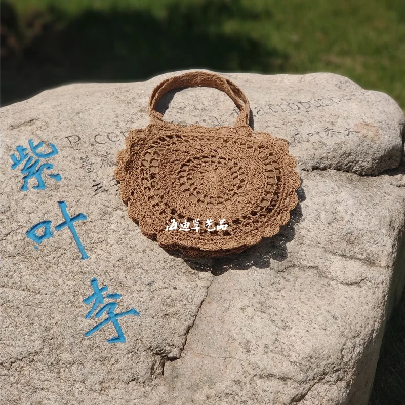 

Straw Bag Beach Weaving Straw Bag New Style Single-shoulder Bag for Women Japanese Korean Fashion Casual Holiday Hollow out Mori