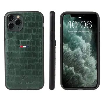

Crocodile Grain Leather Back Cover Case for Apple iPhone SE 2020 7 8 Plus X XR XS 11 Pro Max with Card Slot Classic Coque