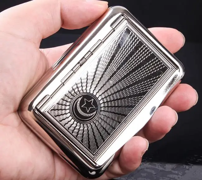 Thin American Eagle Metal Cigarette Case Boxes Automatic Tobacco | Дом и сад