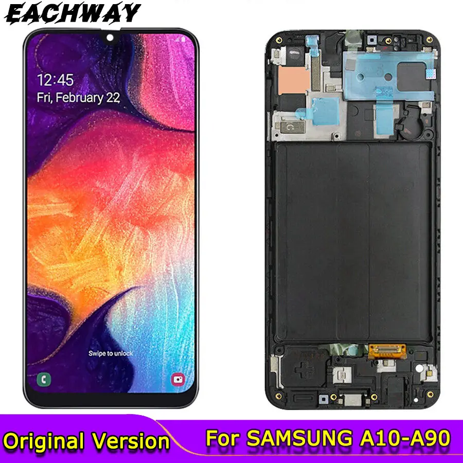 Для SAMSUNG GALAXY A10 A105 A20 A205 A30 A305 A40 A405 A50 A505 A60 A606 A70 A80 M10 M20 ЖК дисплей сенсорный экран с