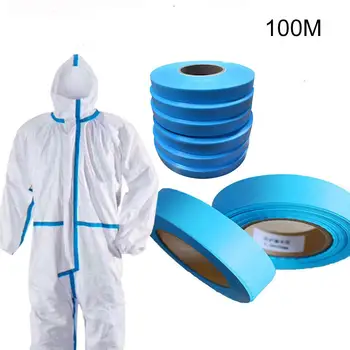 

100m Waterproof Hot Melt Seam Sealing Tape for Protective Suit Isolation Gown to seal the seam of non-woven protective clothing
