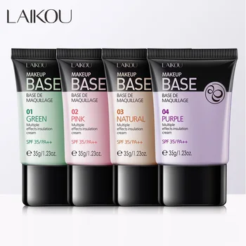 

Laikou 4 Colors Face Makeup Base Concealer Liquid Foundation Whitening Primer Oil Control Soft BB Cream Waterproof Lasting