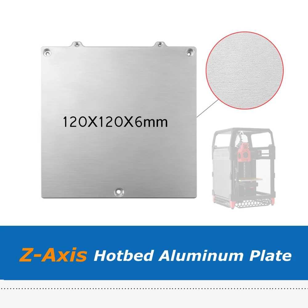 1pc Voron V0 120mm Hotbed Z-Axis Support Aluminum Plate Build Plate Sheet 120*120*6mm For Voron V0 V0.1 3D Printer Parts tiny m 3d printer 150x150mm heated build plate 3d printer parts hot bed support aluminum plate z axis support plate