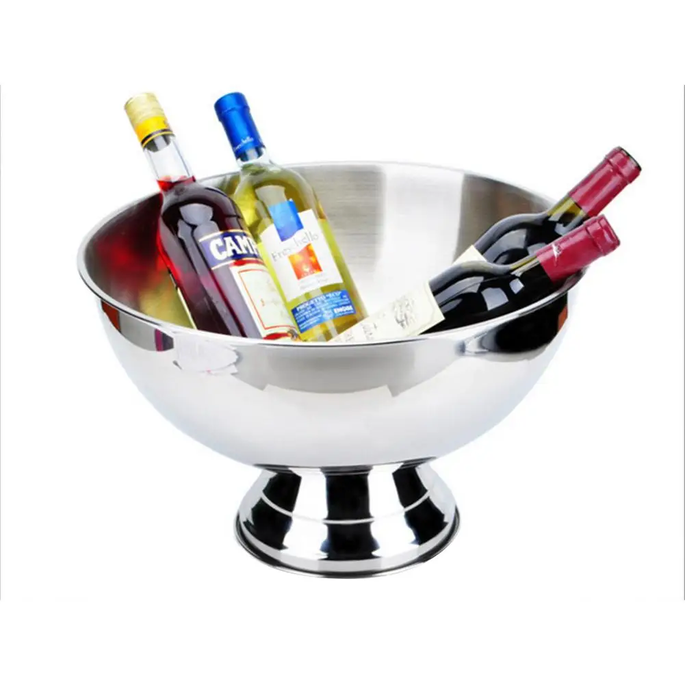 Высокое качество нержавеющая сталь ледяная чаша металлический бар пивная бочка шампанское вино большое ведро для льда для челнока