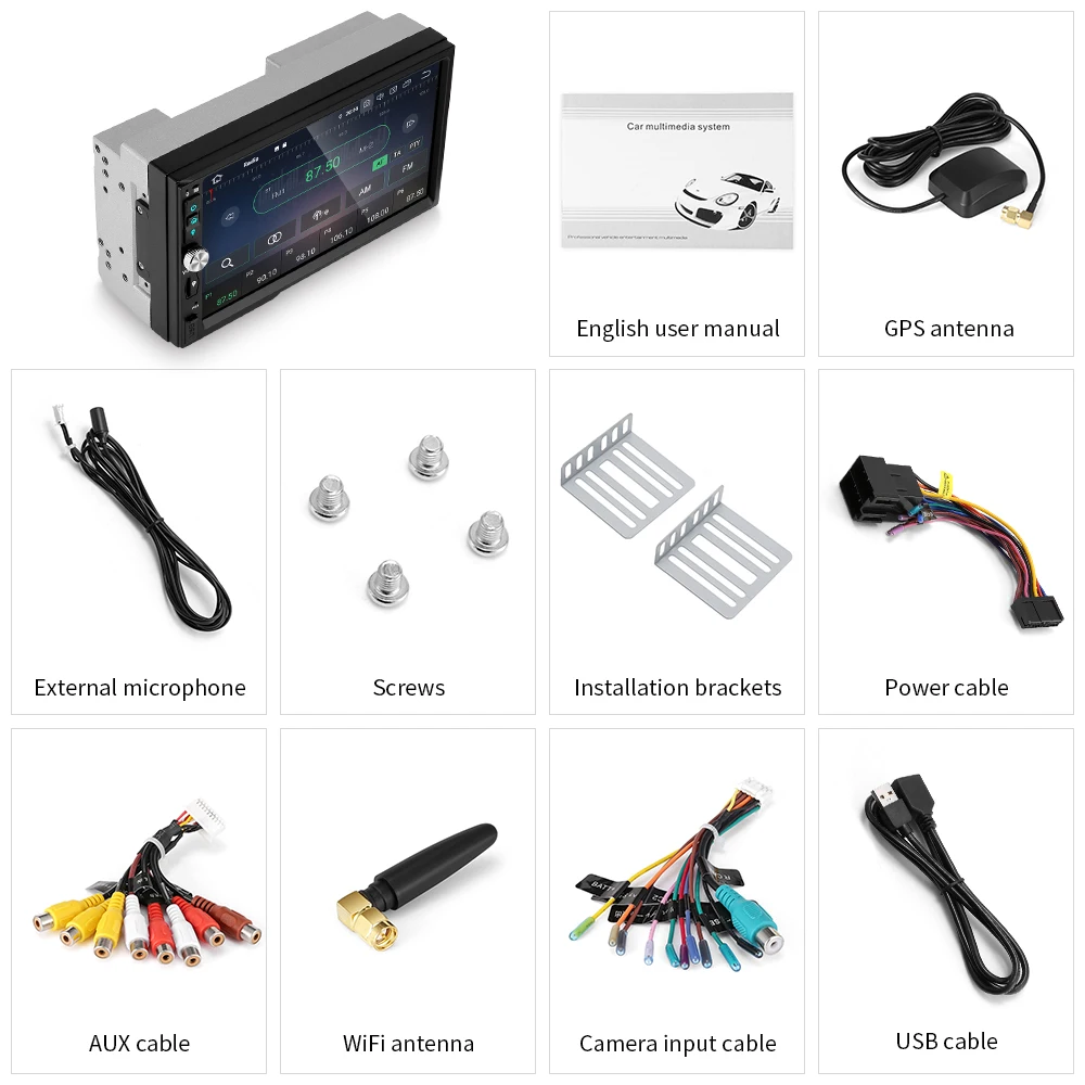 ZEEPIN WN7092S 7 дюймовый Bluetooth 4 0 2 Din Автомобильный мультимедийный плеер с Android 9 Системы