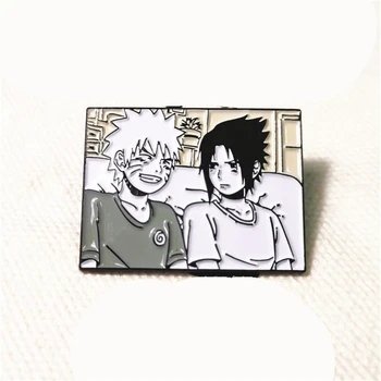 

1pcs Anime Naruto Cartoon Hokage Uzumaki Naruto Uchiha Sasuke Metal Pin Badge Brooch Pin for Backpack Decor Cosplay Prop Hot