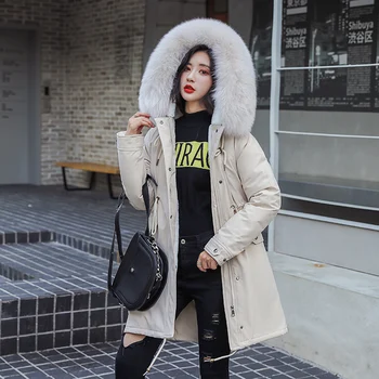 

2019 Fashion New Women Long Coat Autumn Winter Warm Velvet Thicken Faux Fur Coats Parka Female Solid Big Pocket Jacket Outwear