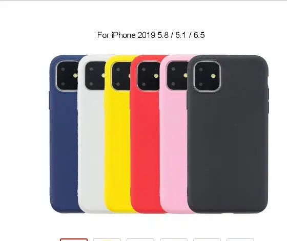 Резиновый силиконовый чехол из ТПУ для iPhone 11/11pro/11 pro Max мягкая задняя крышка