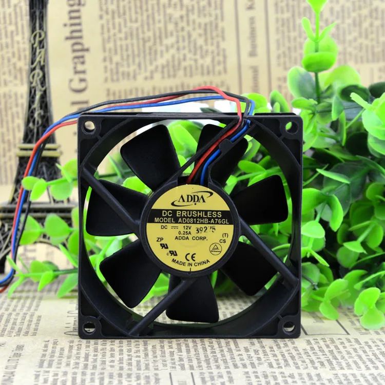 8025 12V 0.25A 8 см/AD0812HB-A76GL защиты электродвигателя Вентилятор охлаждения