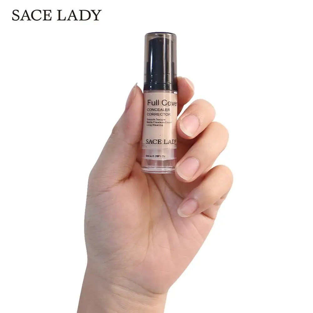 SACE LADY 6 мл консилер макияж 8 цветов полное покрытие лица корректирующий крем водонепроницаемый натуральный макияж для глаз темные круги косметика