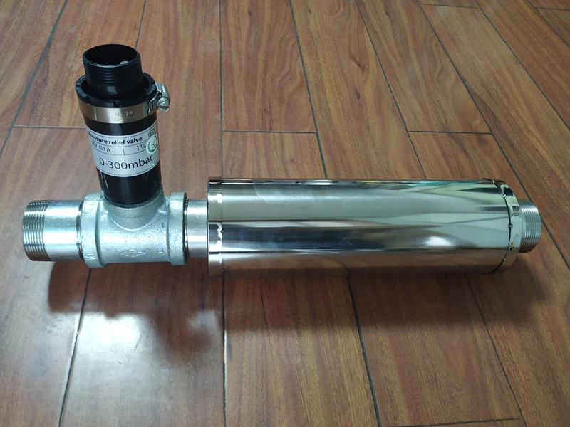 DN65 1 шт. 2,5 дюйма* 1,2 дюйма* 2,5 дюйма Т-разъем, используемый между воздушным кольцевым воздуходувкой/вакуумным насосом и предохранительным клапаном