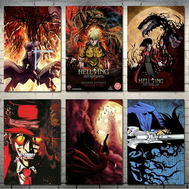  Hellsing Classic Character Anime Poster Poster Decorative  Painting Canvas Wall Posters and Art Picture Print Modern Family Bedroom  Decor Posters 08x12inch(20x30cm): Posters & Prints