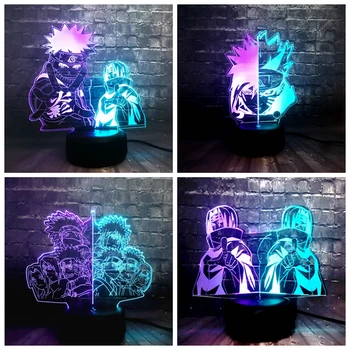 

Free Shipping Japan Anime Series Cartoon Mixed Uzumaki Naruto sasuke LED Decor Lamp Mood Room Desk Night Light Holiday Kid lamp