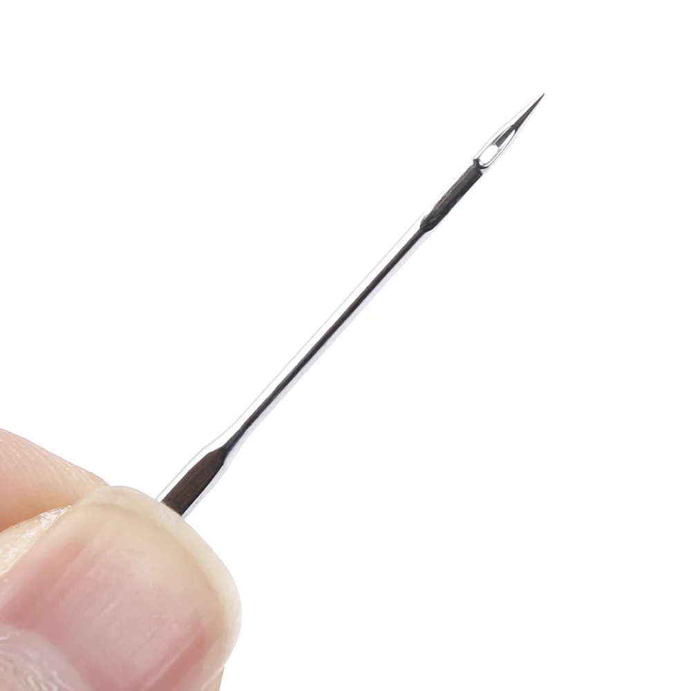 

10 Pcs Threading Stainless Steel Sewing Apparatus Needles Universal Home Sewing Machine Needles 11/75 12/80 14/90 16/100 18/110