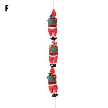 

Santa Claus Climbing on Rope Ladder Christmas Ornament for Christmas Tree Party Home Door Wall Decoration LB88