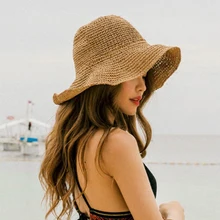 

Women's sunhat Folding Straw Hat Women's Summer Outing Sun Visor Holiday Cool Hat Seaside Beach Hat Tide Panama Hat Summer Hats