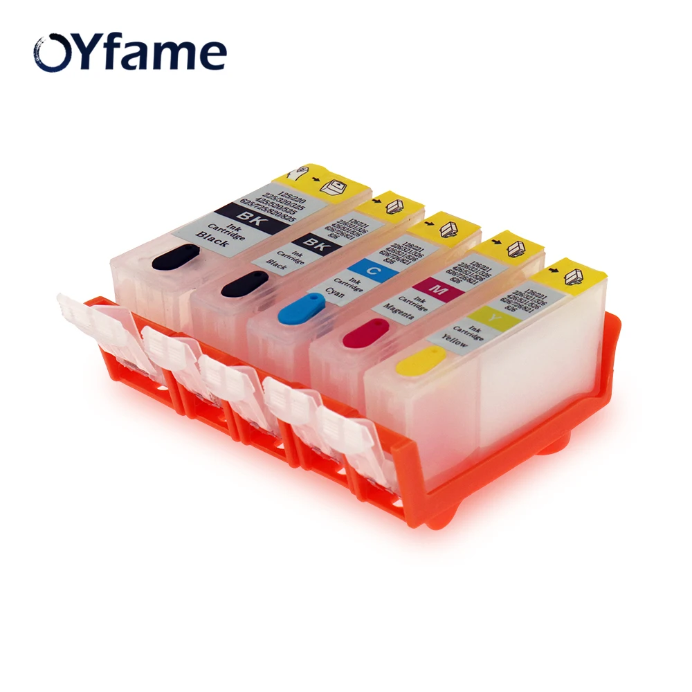 Картридж с чипом для принтера Canon MG5240 MG5140 MG5340 IP4840 IP4940 MX884 5 цветов|ink cartridge|refillable ink