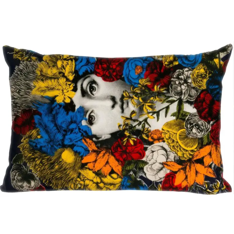 Новое поступление, Лучший милый чехол для подушки rosenthal Piero fornasetti, прямоугольная Наволочка на молнии, индивидуальный чехол для подушки 45x35 см(с одной стороны), Прямая поставка