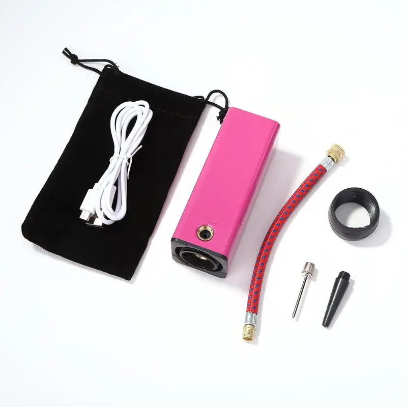 Велосипедный насос электрический с иглой для накачивания портативный вакуумный