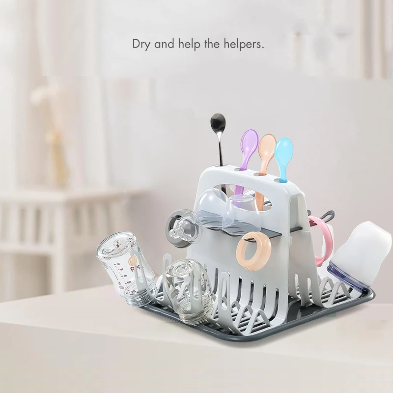 

Baby Bottle Cup Drain Organizer Dry Stand Shelf Container Racks Foldable Removable Storage Home Accessories Supplies Gear Stuff