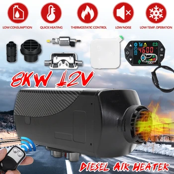

12V 8KW Car Diesels Air Parking Heater Car Heater LCD Remote Control Monitor Switch + Silencer for Trucks Bus Trailer Heater
