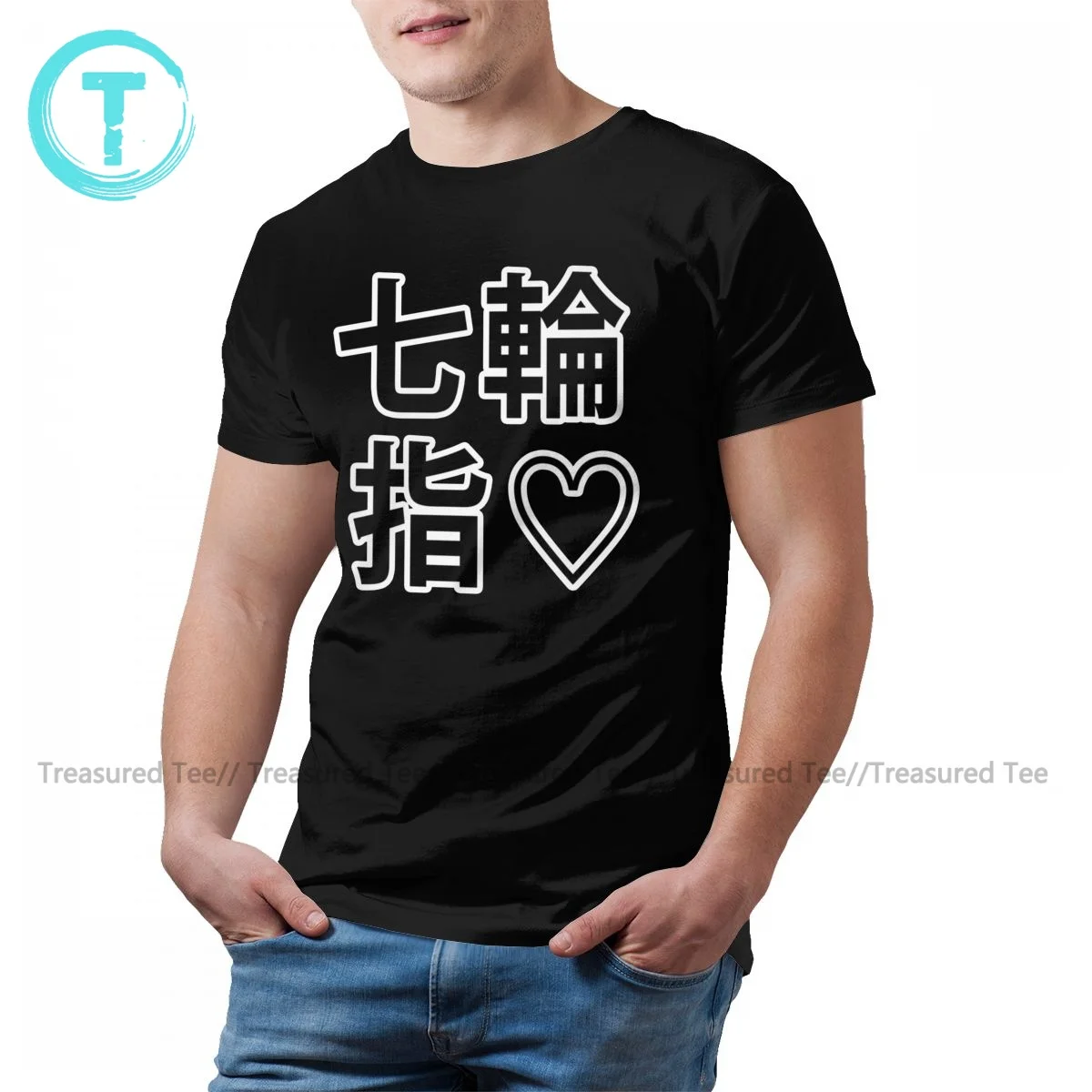 Футболка Kanji шикарная 100 хлопок с коротким рукавом принтом Базовая Мужская