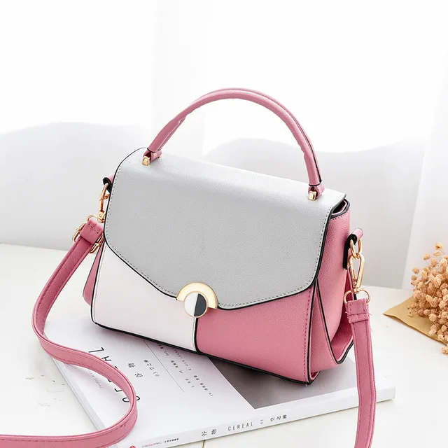 Pink Новые женские сумки роскошные дизайнерские известные бренды женские сумки Высокое качество кожаная сумка через плечо женская сумка - Цвет: Pink