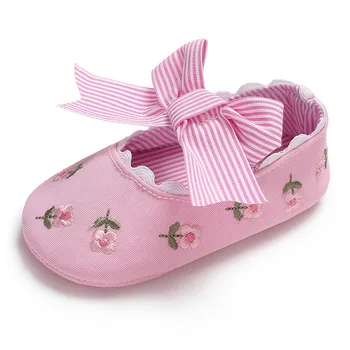 

Baby shoes 0-1 years old female baby princess shoes spring and summer soft bottom baby embroidered toddler shoesZQ037