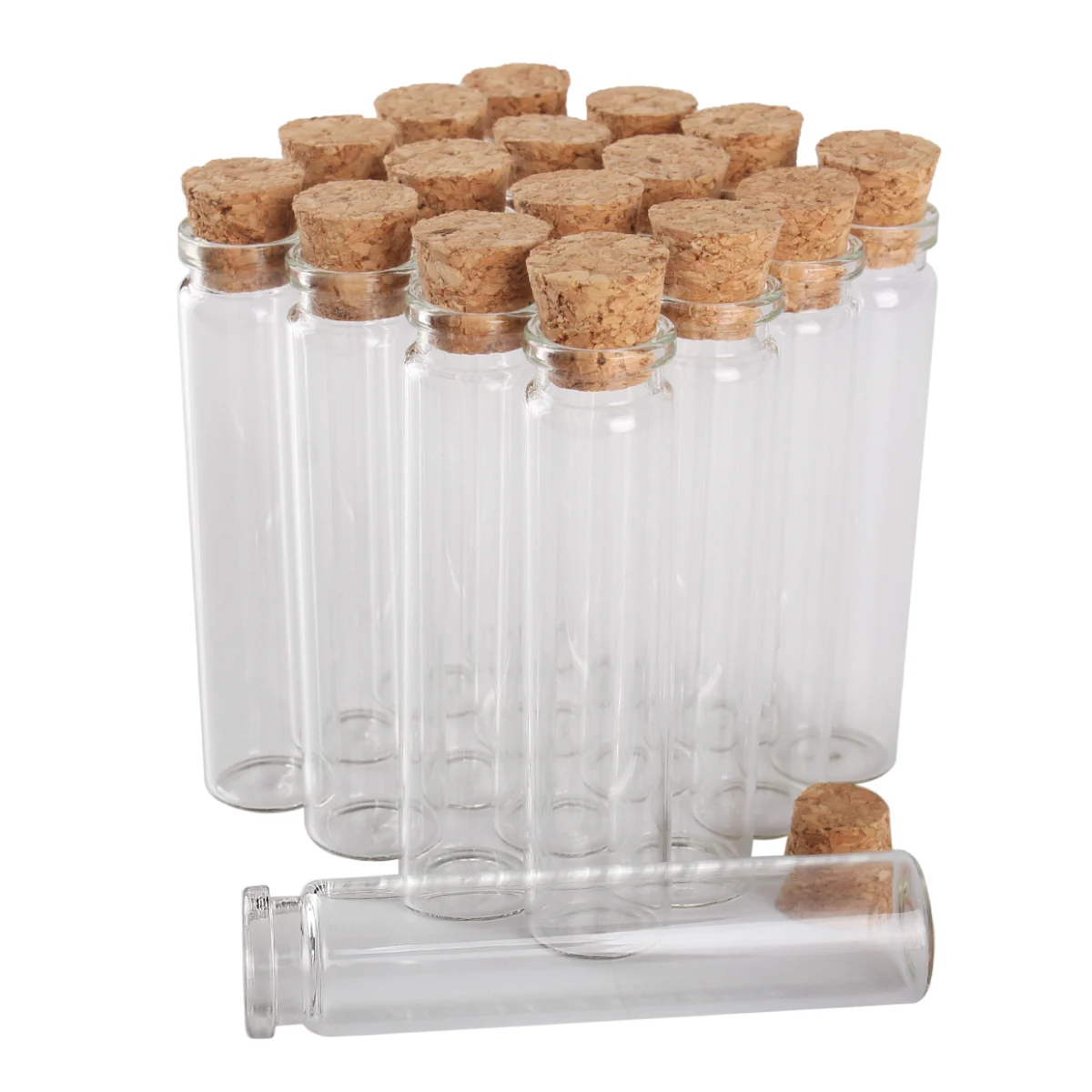 

100pieces 13ml 18x80mm Small Glass Bottles Jars Vials Glass Terrarium with Cork Stopper for Wedding Favors DIY Crafts