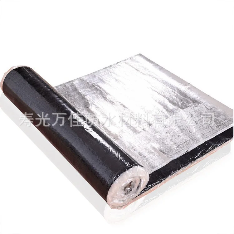 

Aluminum Foil Face Self-adhesive Waterproofing Membrane Self-Adhesive Asphalt Roof Color Steel Roof Water Leak Aluminum Film Sur