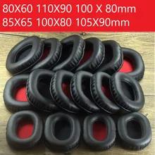 Квадратные овальные подушечки для наушников Сменные мягкие кожаные подушечки для ушей с эффектом памяти 80X60 100X85 110X90 мм полноразмерные амбушюры