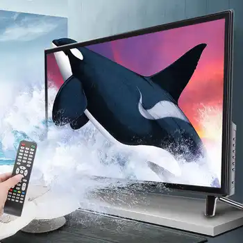 TV LCD inteligente de 32 pulgadas, televisión Digital Ultra delgada HD HDR, USB, HDMI, entrada RF, multilenguaje, inteligencia Artificial, TV de voz