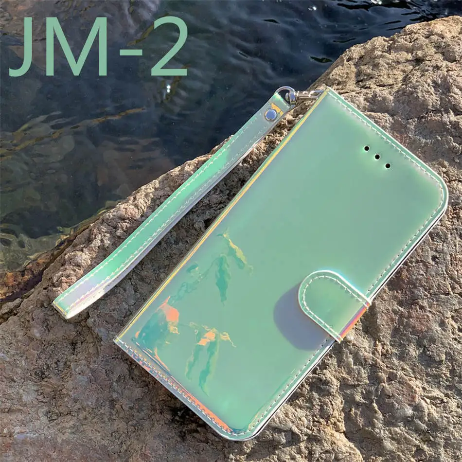 Блестящий чехол-книжка из искусственной кожи для huawei P30 Pro P30 Lite, роскошный чехол-книжка в деловом стиле, голографический чехол для телефона держатель для карт - Цвет: JM-2