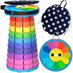 Upgrade Retractable Stool Folding Chiar Portable Stool Folding Chair Camping Stool Plastic Stool Ottoman stool with Cushion Bag