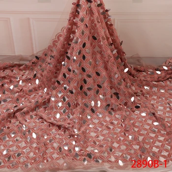 

Nigerian Lace Fabric 2019 High Quality Lace Velvet Lace Fabrics Latest Nigerian Laces With Sequnins For Wedding Party GD2890B-1