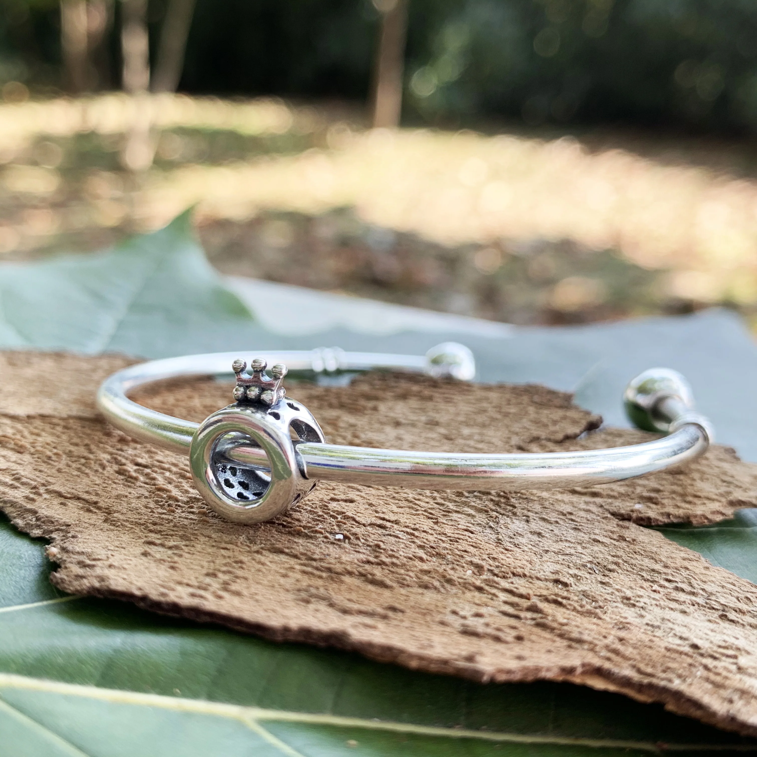 

925 Sterling Silver Crown O-shaped DIY Exquisite Bead Charm Charm Original 3mm Bracelet Charm Bracelet Jewelry