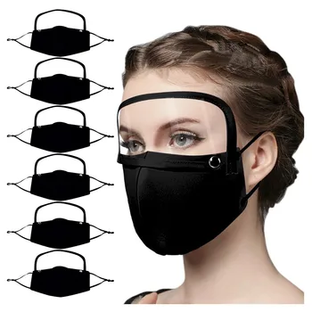 

1-6PC Face Shield For Adult Dustproof Reusable Protect Face Maskks with Detachable Eyes Party Cosplay masque mascarillas