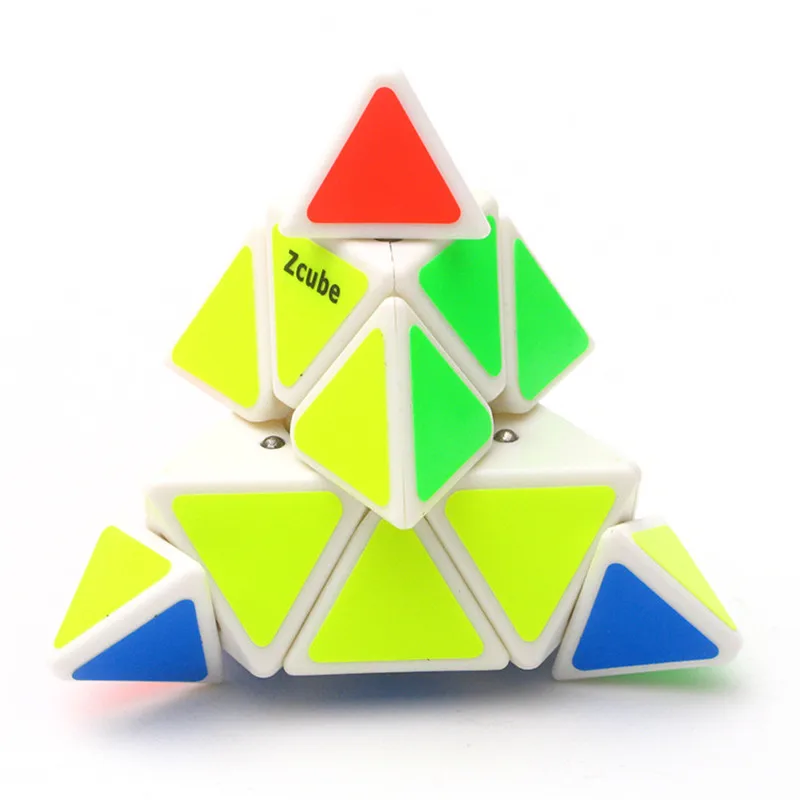 Zcube 3x3x3 пирамида, магический куб, безопасный АБС-пластик, ультра-Гладкий скоростной куб-головоломка, 3х3, развивающие интеллектуальные детские игрушки, подарок