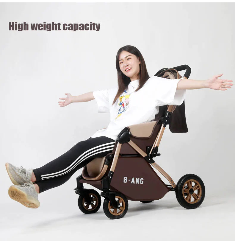 Reversible Baby Stroller Portable Foldable Infant Travaling Carriage Anti-vibration Newborn Pram with Gifts for 0-3 Years Old