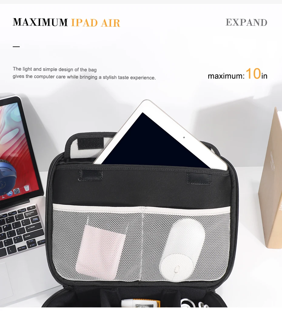 IKSNAIL EVA тканевая водонепроницаемая сумка на плечо, органайзер для iPad, USB кабель для передачи данных, зарядное устройство для наушников, сумка для хранения в дороге, сумки для цифровых гаджетов
