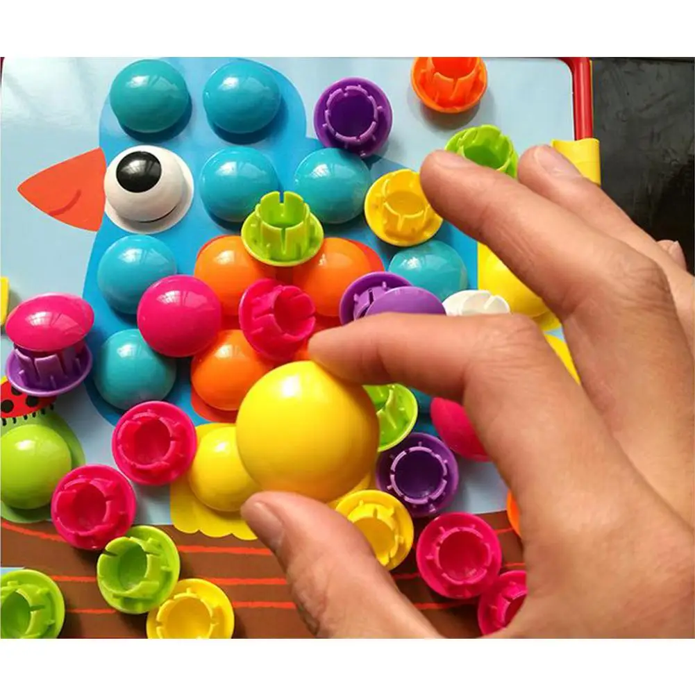 12 шт./компл. мультфильм 3D головоломки игрушки включение набор гвоздиков со шляпками детские развивающие игрушки для детей возраста от 0 до 6 лет